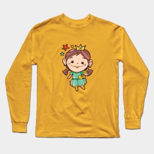 Kid Princess  cartoon  design Long Sleeve T-Shirt